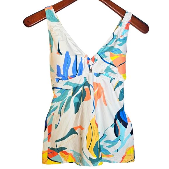 Jantzen Women's NWT Tropical Print Tankini Swimsuit Top - Picture 1 of 5